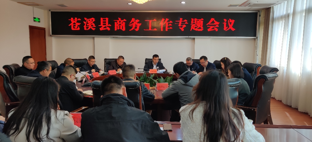 苍溪县商务工作专题会议召开