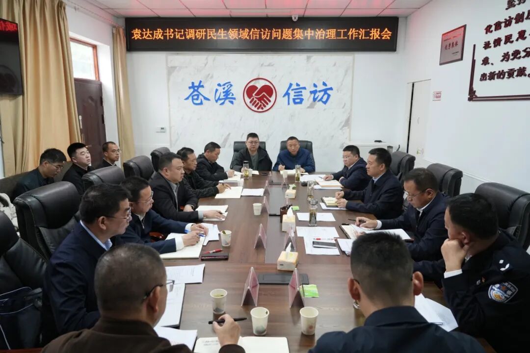 袁达成调研民生领域信访问题集中治理工作